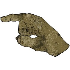 cartoon pointing hand N88