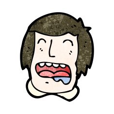 cartoon drooling man N3