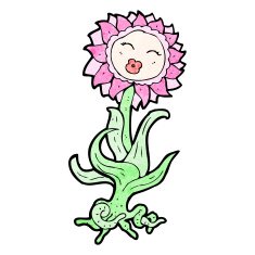 flower cartoon character N34