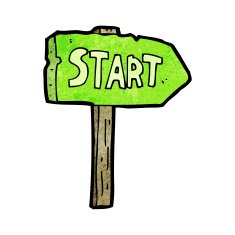 cartoon race start sign N8