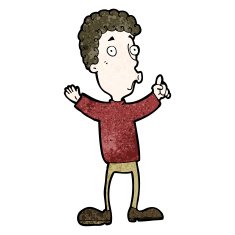 cartoon man with idea N240