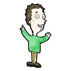 cartoon excited man N159