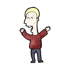 cartoon shouting blond man N2