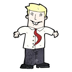 cartoon business man shrugging shoulders N2