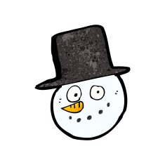 cartoon snowman face N2