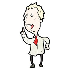 cartoon man with idea N241