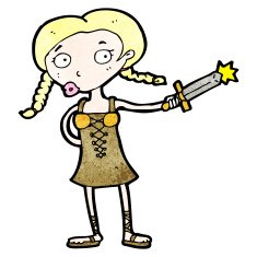 cartoon viking girl N13