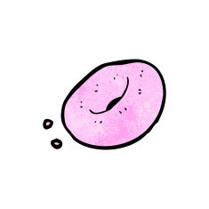 cartoon pink doughnut N9