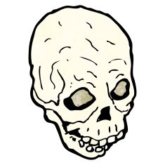 Cartoon Skull N117