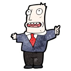 cartoon man with idea N243
