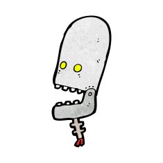 cartoon robot head N118