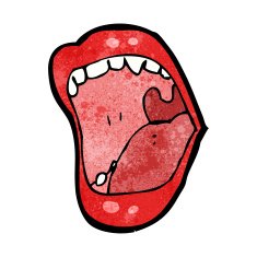 cartoon shouting mouth N4