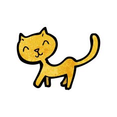 cartoon little cat N16