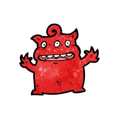 Cartoon monster N203