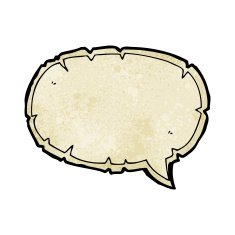 cartoon decorative old speech bubble N2
