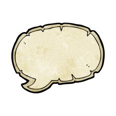 cartoon decorative old speech bubble N3
