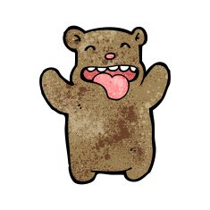 cartoon funny teddy bear N29