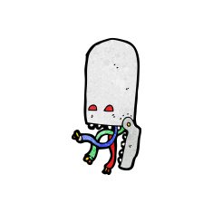 cartoon robot head N120