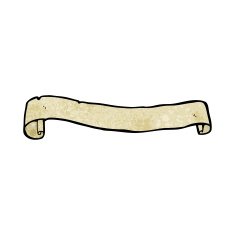 cartoon scroll banner N29