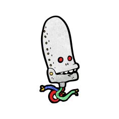 cartoon robot head N121