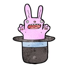 cartoon rabbit in hat trick N6