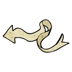 decorative scroll arrow cartoon N12