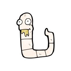 cartoon earthworm N8