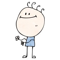 cartoon happy doodle man N27