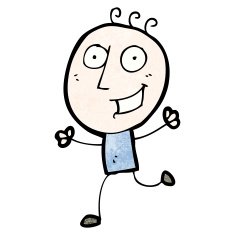cartoon happy doodle man N28