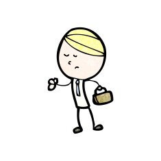 cartoon sensible office worker