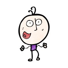 cartoon happy doodle man N29