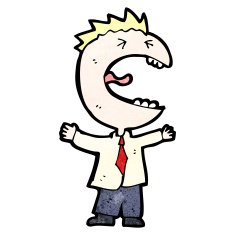 cartoon shouting office man N8