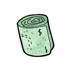 cartoon roll of cash N2