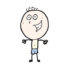 cartoon happy doodle man N30