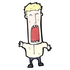 cartoon shouting man N66