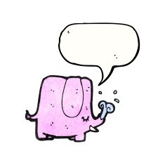 Pink Elephant Cartoon N11