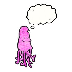 Pink Jellyfish Cartoon N9