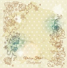 doodle floral background N4