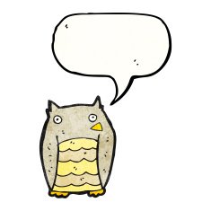 Cartoon Owl N222