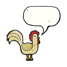 cartoon cockerel N45