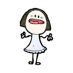 cartoon complainging doodle woman N3