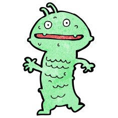funny cartoon alien N4