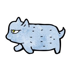 grumpy cartoon cat N6