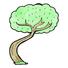 cartoon twisty tree N7
