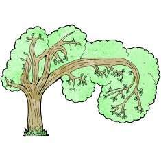 cartoon twisty tree N8