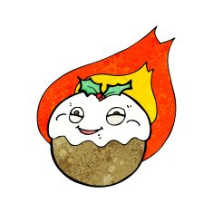 cartoon christmas pudding N47