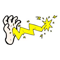 cartoon electric hand N2