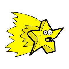 cartoon shooting star N28