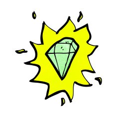 cartoon glowing gem N2