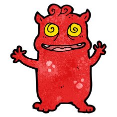 cartoon crazy little monster N3